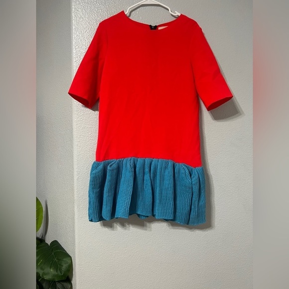 RARE Roksanda Ilincic Suzu Color Block wool Dress Size 10 - Picture 3 of 13